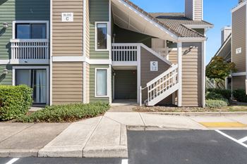 Apartment building with a sign that says bldg c.